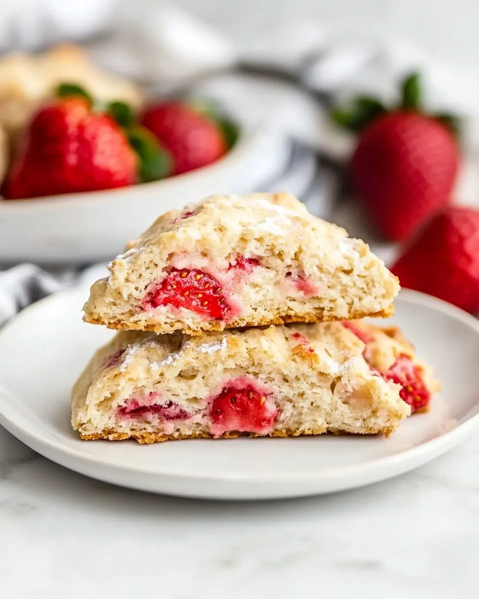 Fresh Strawberry Scones