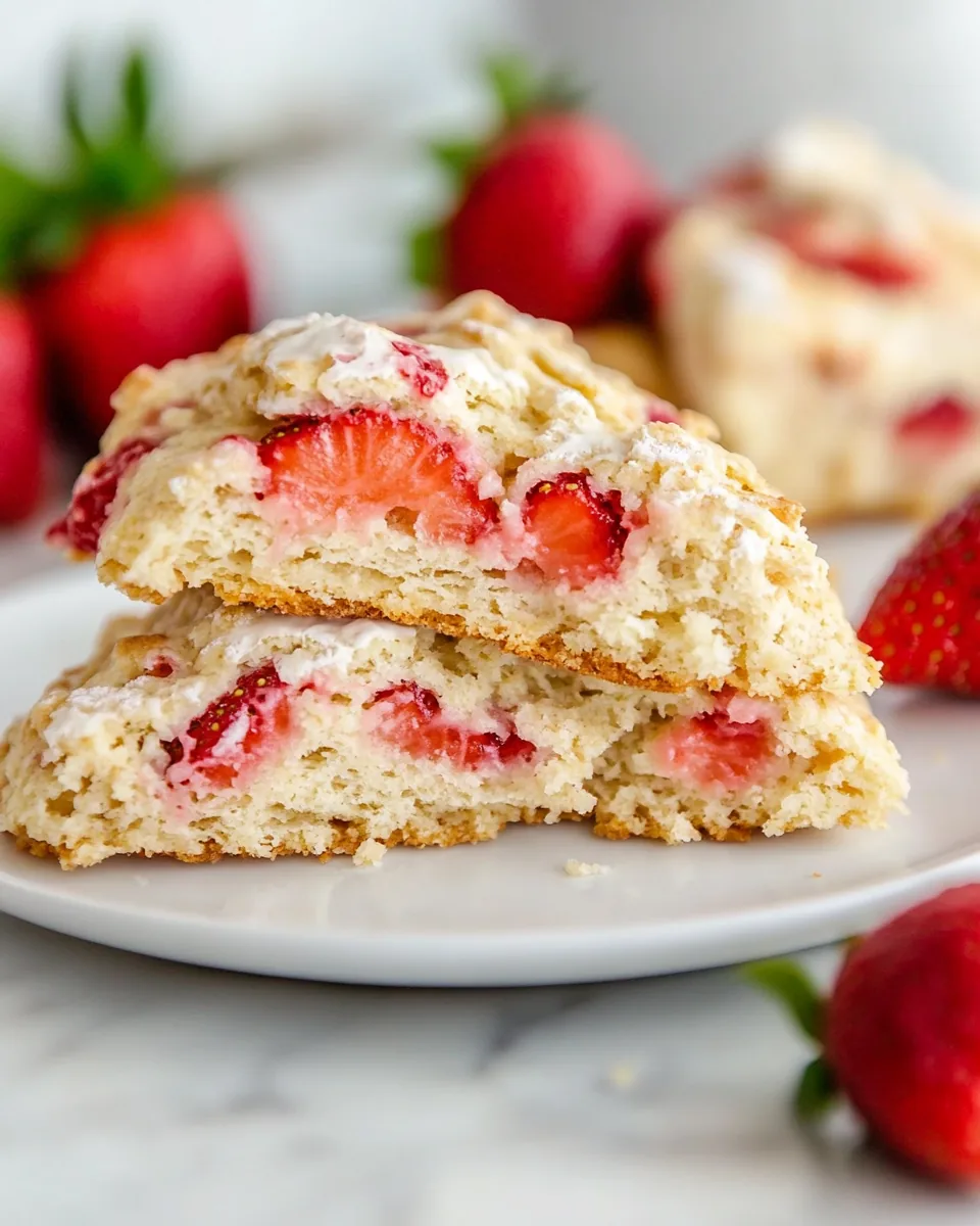 Fresh Strawberry Scones