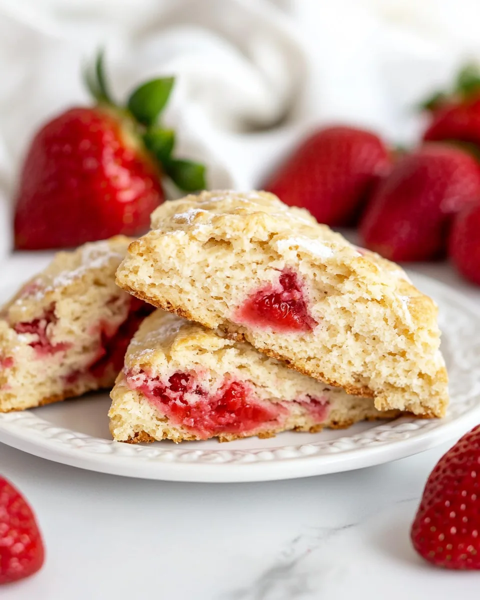 Fresh Strawberry Scones