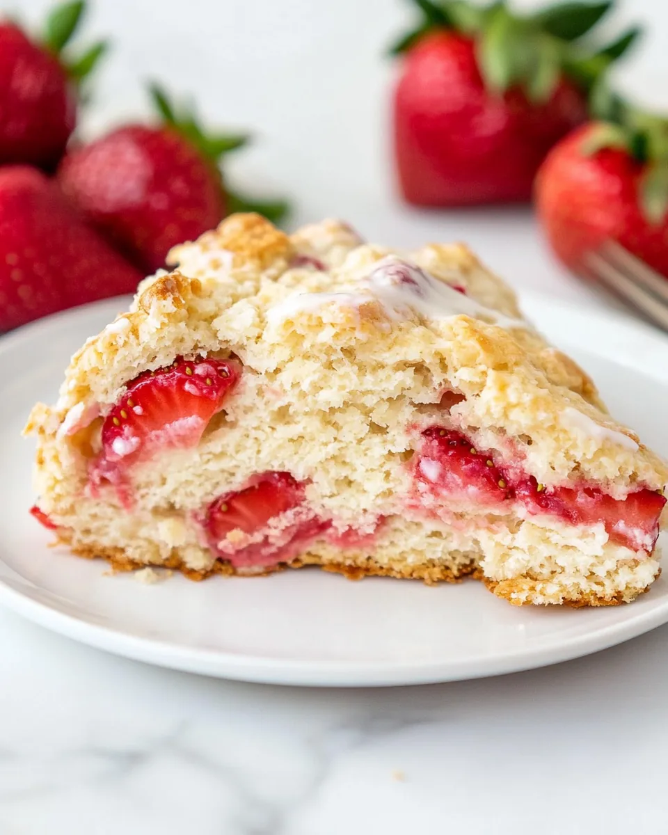 Fresh Strawberry Scones