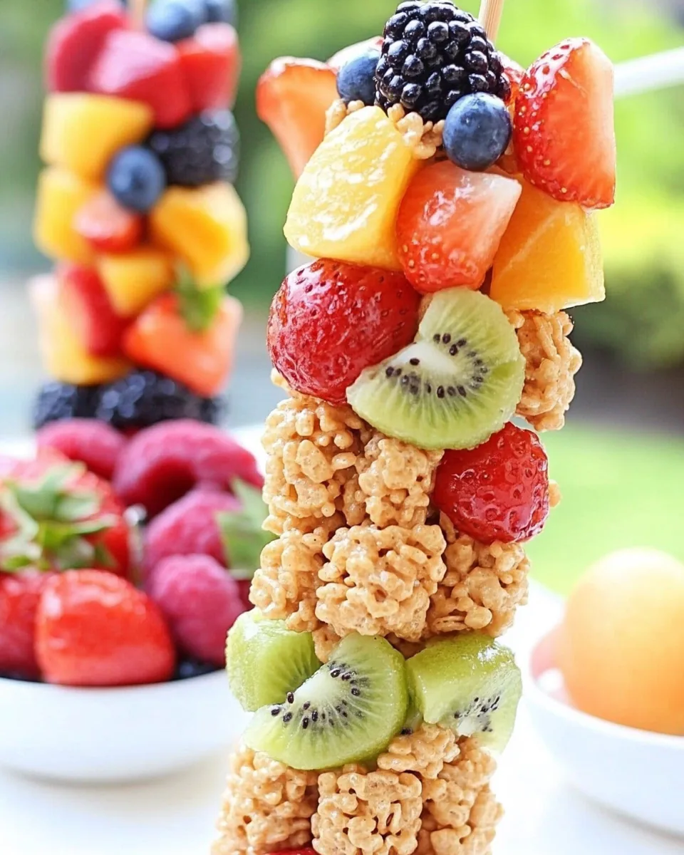 Fruity Rice Krispies Kabobs
