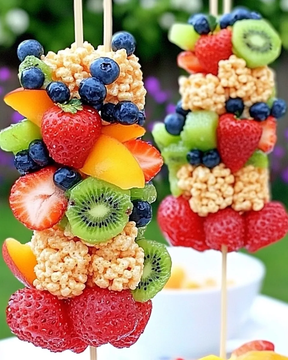 Fruity Rice Krispies Kabobs