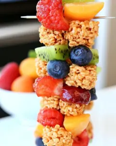 Fruity Rice Krispies Kabobs