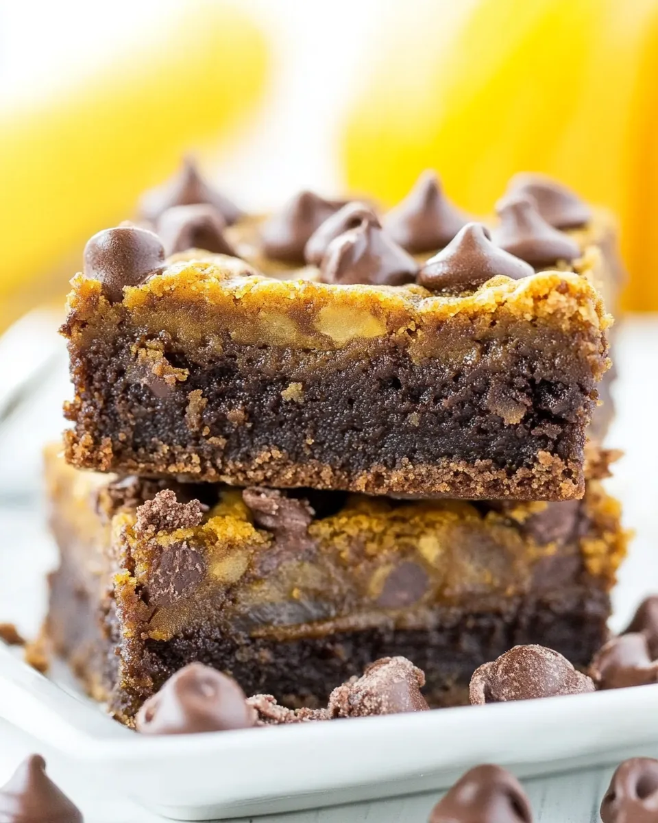 Fudgy Pumpkin Brookies