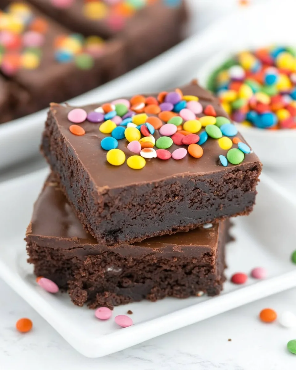 Ganache Topped Cosmic Brownies