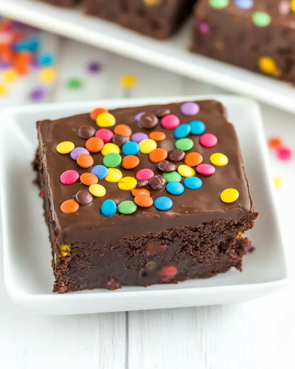 Ganache Topped Cosmic Brownies