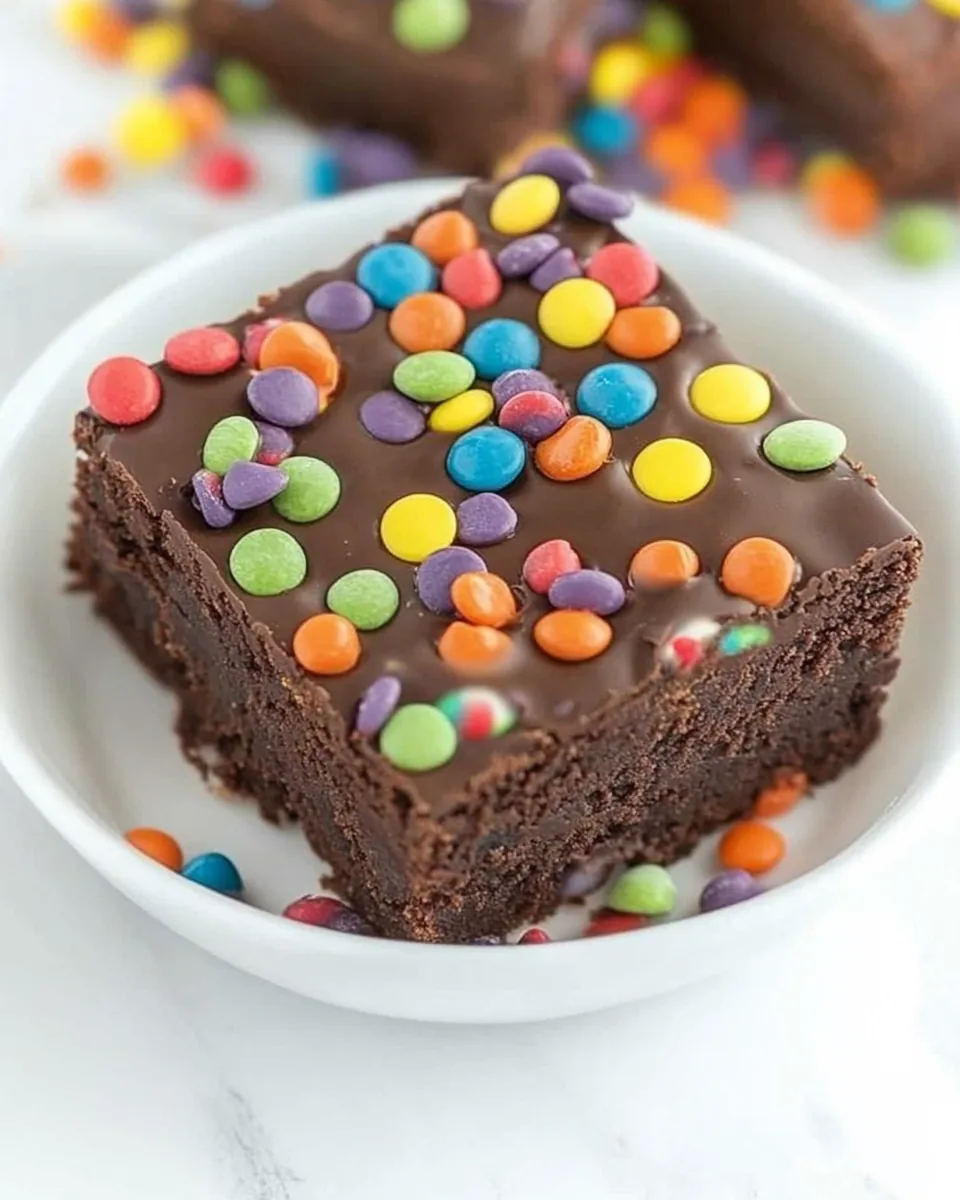 Ganache Topped Cosmic Brownies