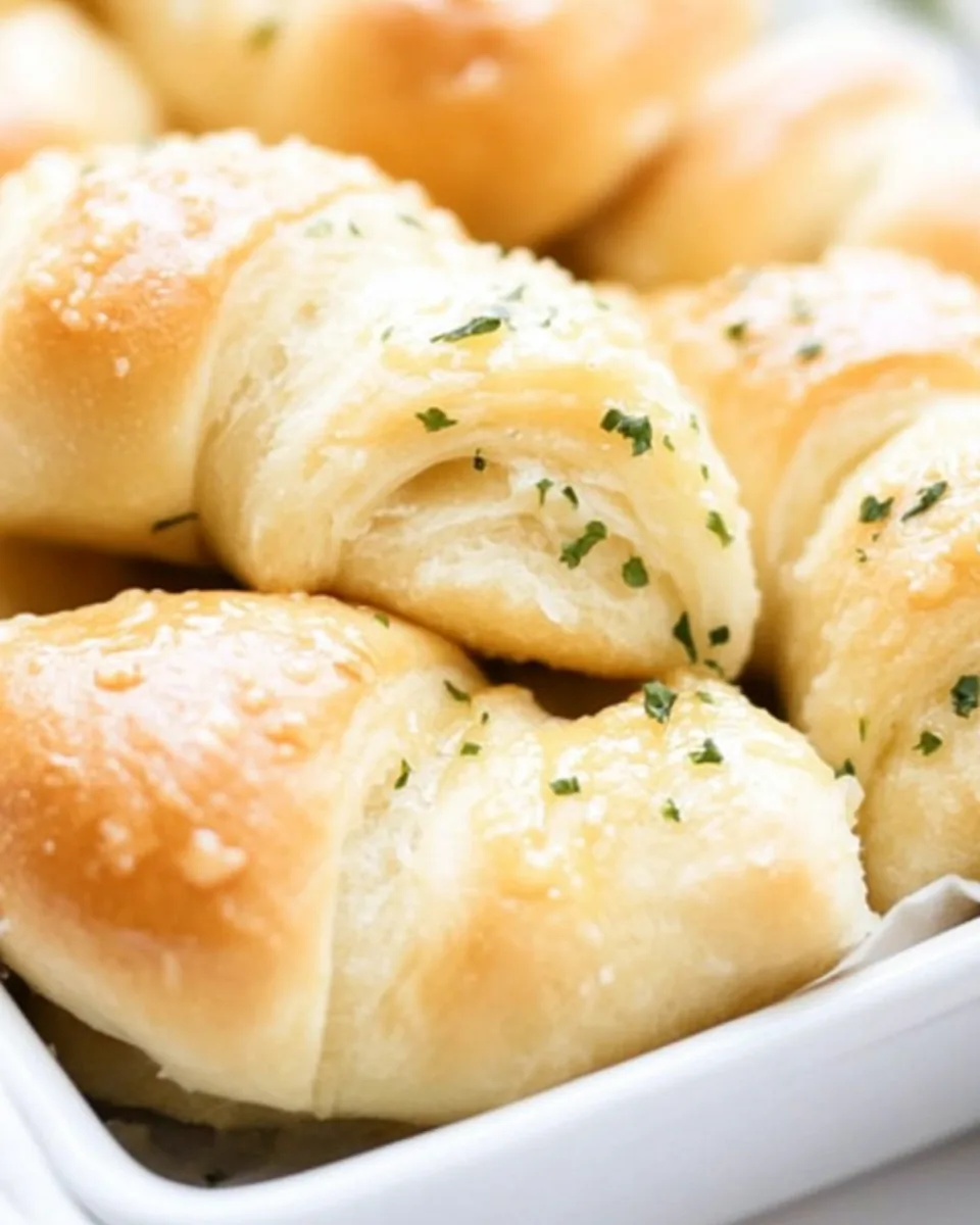 Garlic Butter Cheesy Crescent Rolls