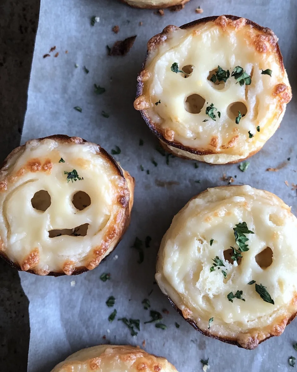 Garlic Cheese English Muffin Mummies