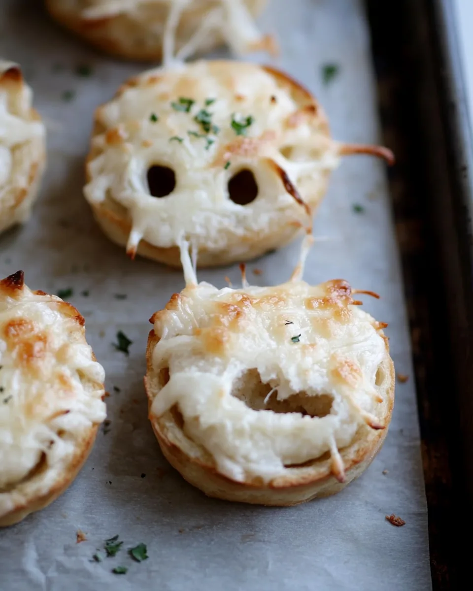 Garlic Cheese English Muffin Mummies