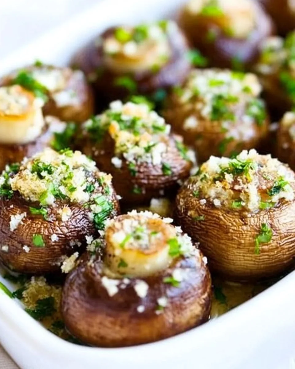 Garlic Parmesan Roasted Mushrooms