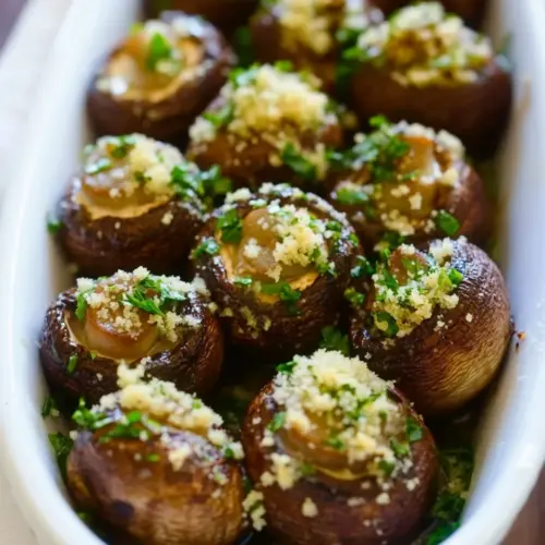 Garlic Parmesan Roasted Mushrooms