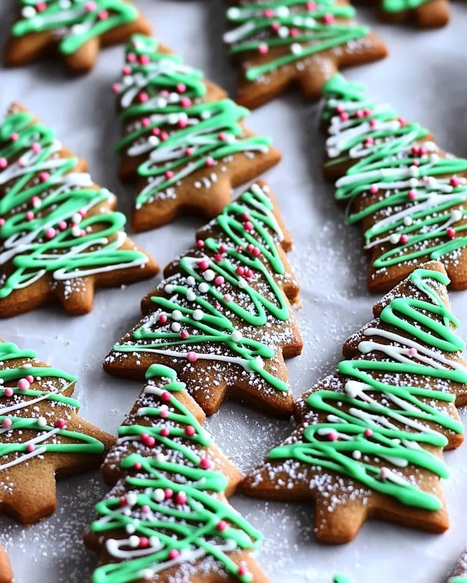 Gingerbread Christmas Tree Cookies