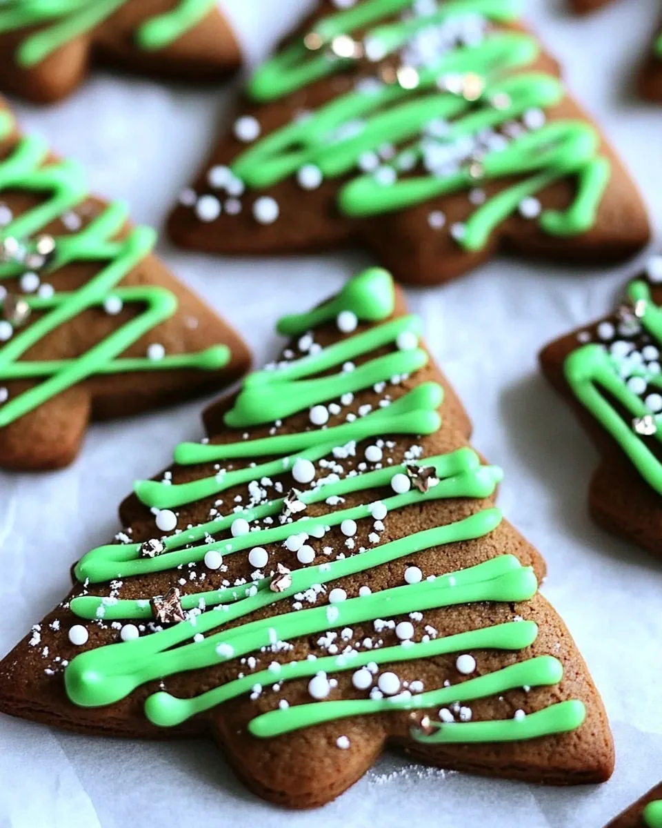 Gingerbread Christmas Tree Cookies