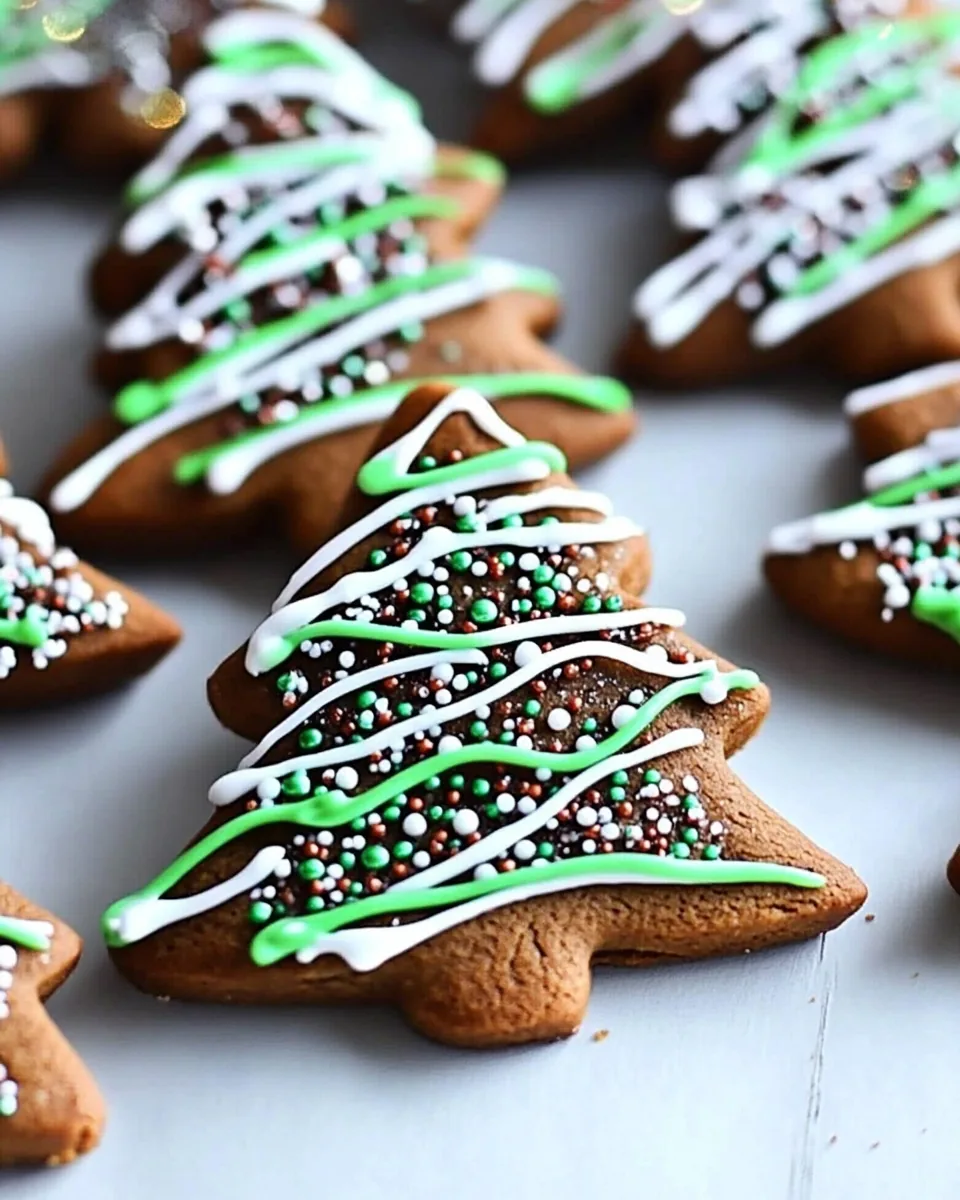 Gingerbread Christmas Tree Cookies