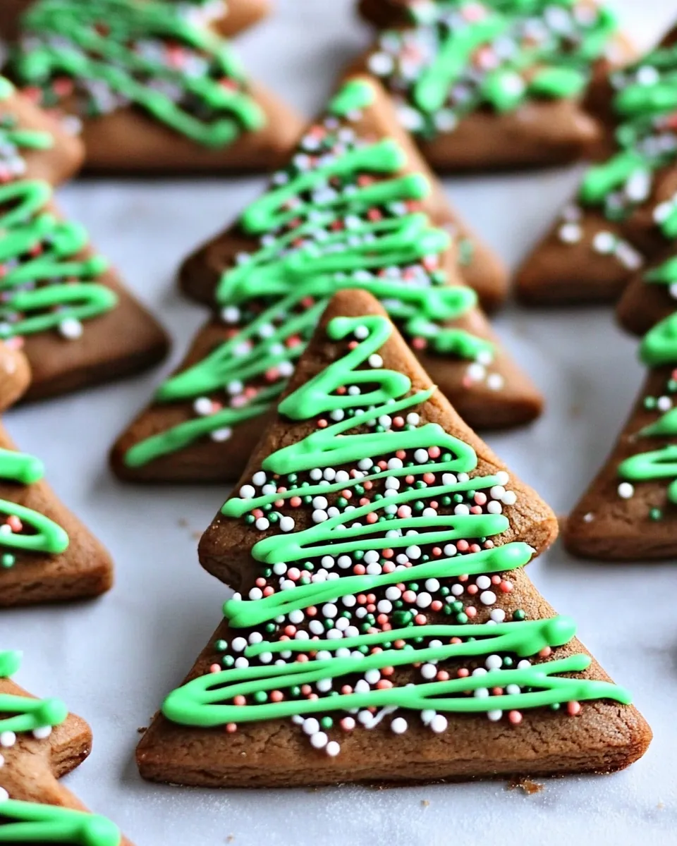 Gingerbread Christmas Tree Cookies