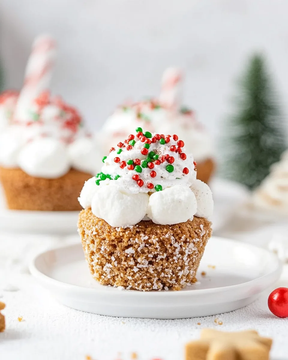 Gingerbread Marshmallow Treat Cupcakes