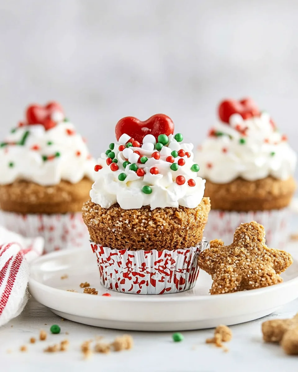 Gingerbread Marshmallow Treat Cupcakes