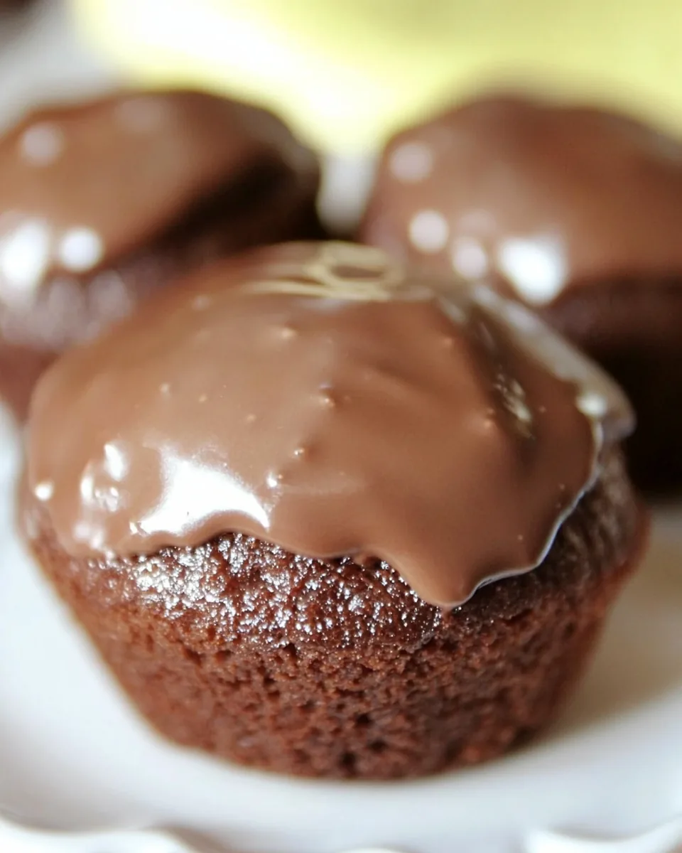 Glazed Chocolate Donut Muffins