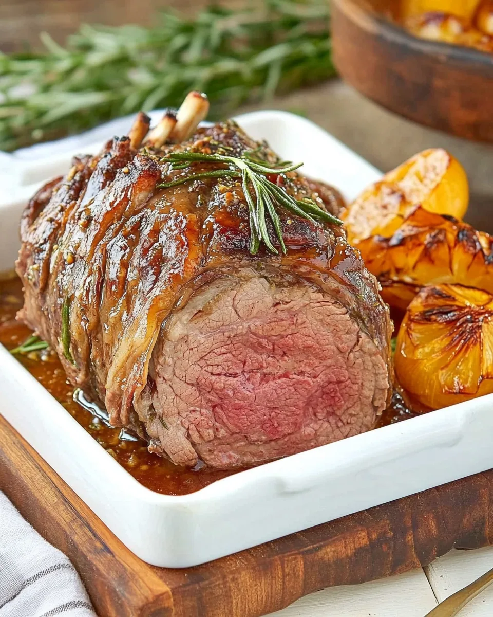Glazed Leg of Lamb with Garlic and Rosemary