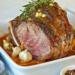 Glazed Leg of Lamb with Garlic and Rosemary