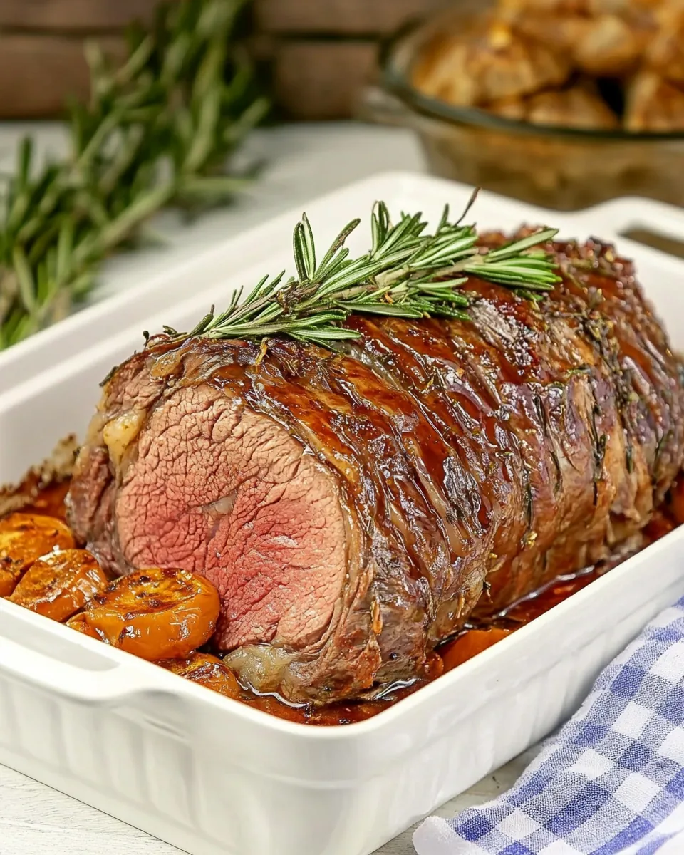 Glazed Leg of Lamb with Garlic and Rosemary