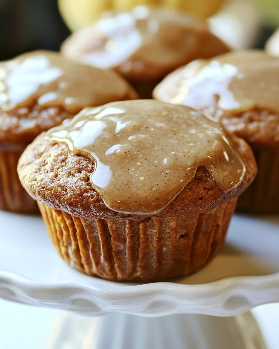 Glazed Pumpkin Bran Muffins