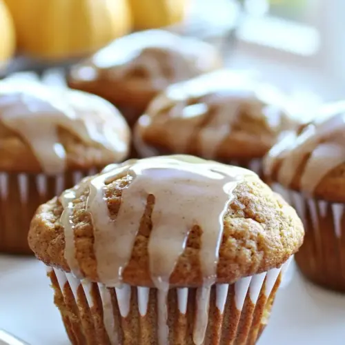 Glazed Pumpkin Bran Muffins