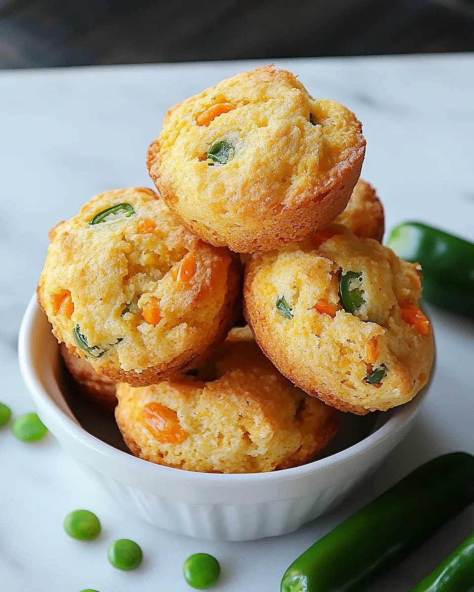 Gluten Free Jalapeño Cheddar Cornbread Muffins