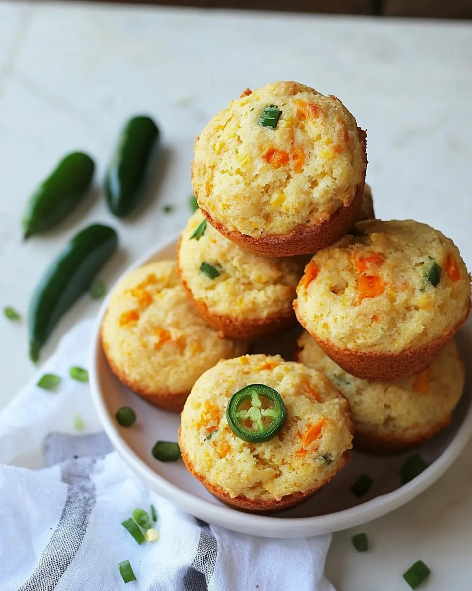 Gluten Free Jalapeño Cheddar Cornbread Muffins