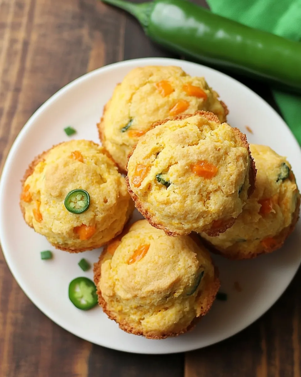 Gluten Free Jalapeño Cheddar Cornbread Muffins
