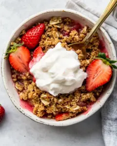 Gluten Free Strawberry Crisp