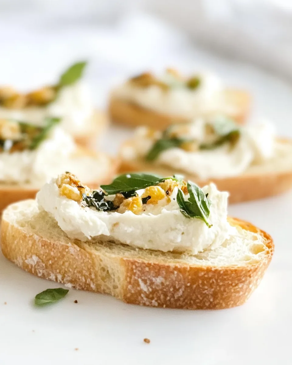 Goat Cheese Crostini Canapes