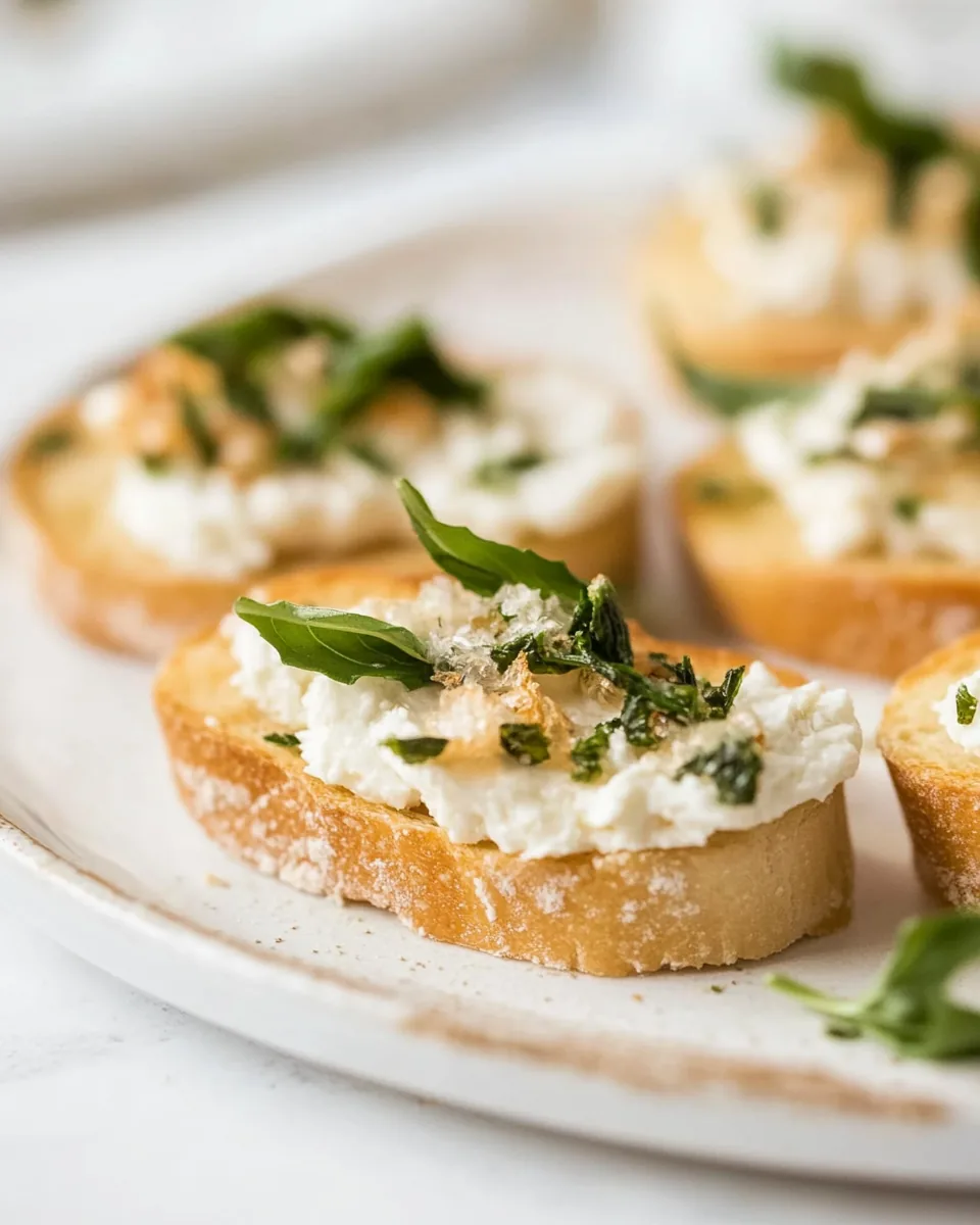 Goat Cheese Crostini Canapes