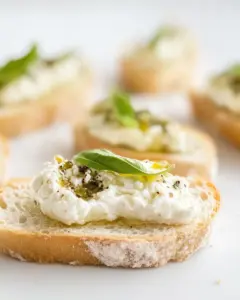 Goat Cheese Crostini Canapes