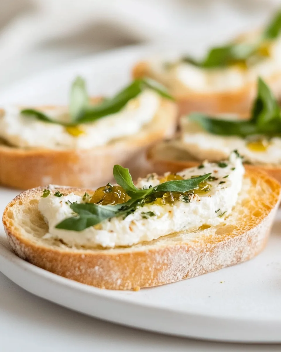 Goat Cheese Crostini Canapes