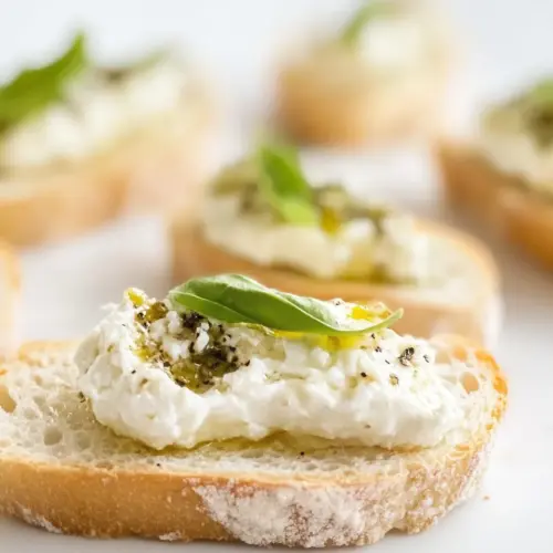 Goat Cheese Crostini Canapes