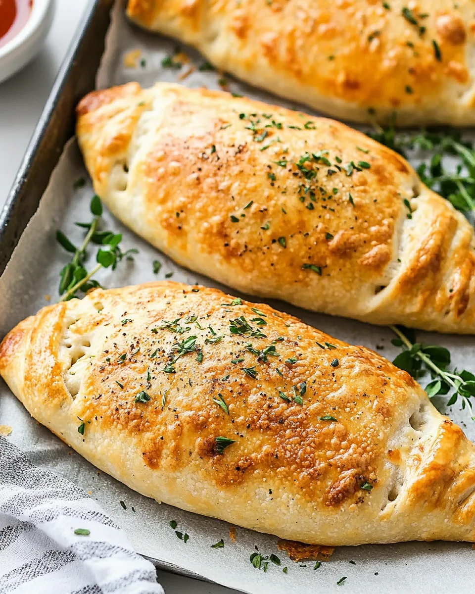 Golden Baked Homemade Calzones