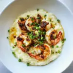 Gouda Grits with Smoky Brown Butter Shrimp