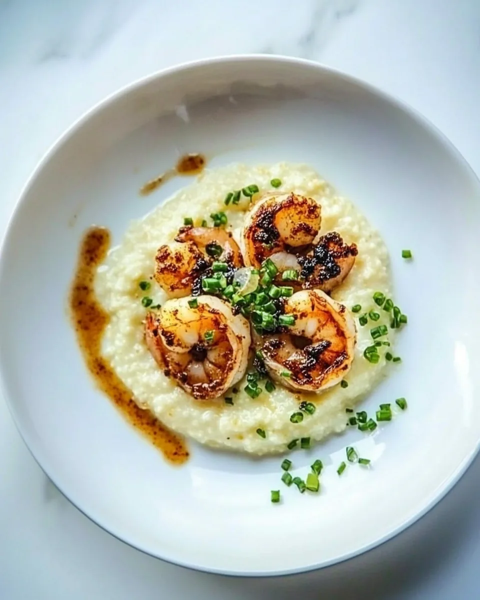 Gouda Grits with Smoky Brown Butter Shrimp