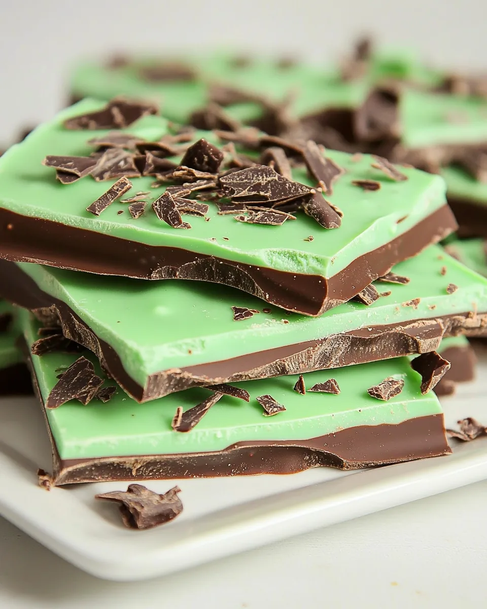 Grasshopper Chocolate Bark