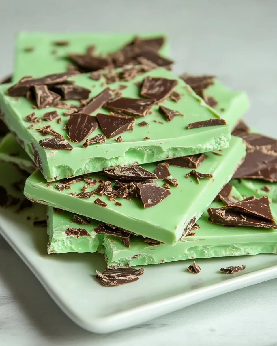 Grasshopper Chocolate Bark
