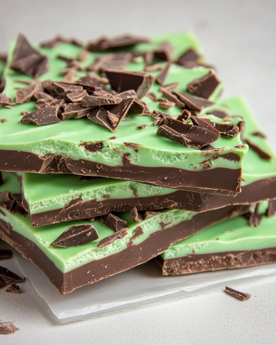 Grasshopper Chocolate Bark