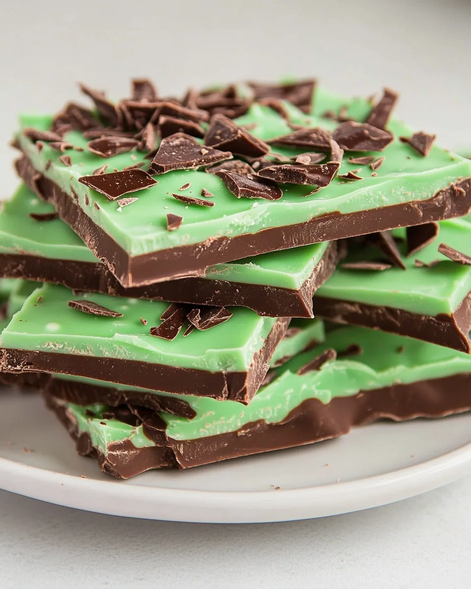 Grasshopper Chocolate Bark