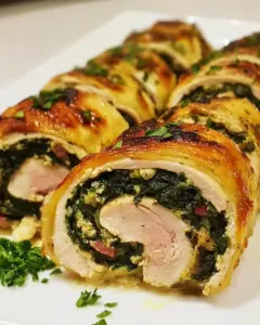 Greek Style Chicken Roulade