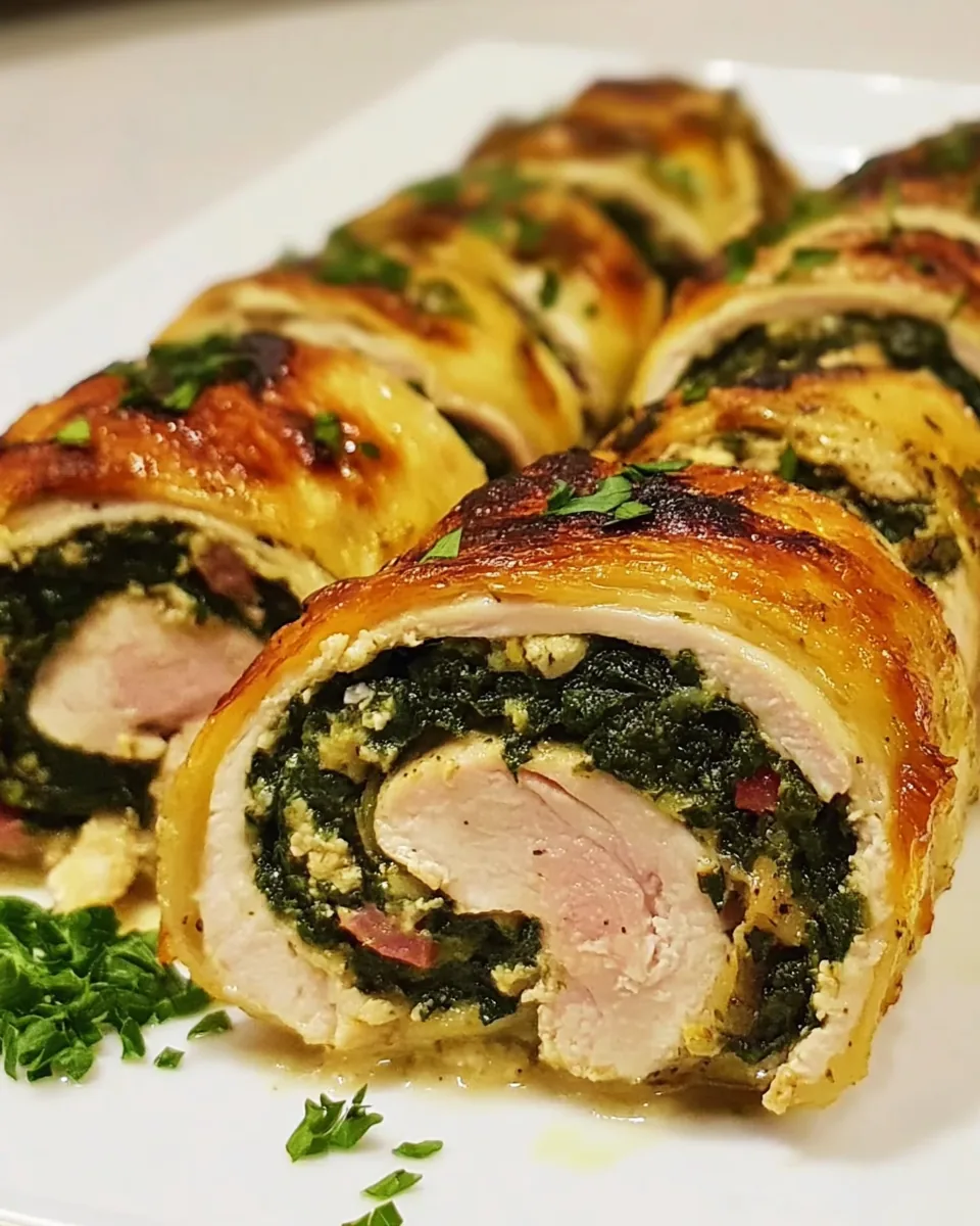 Greek Style Chicken Roulade