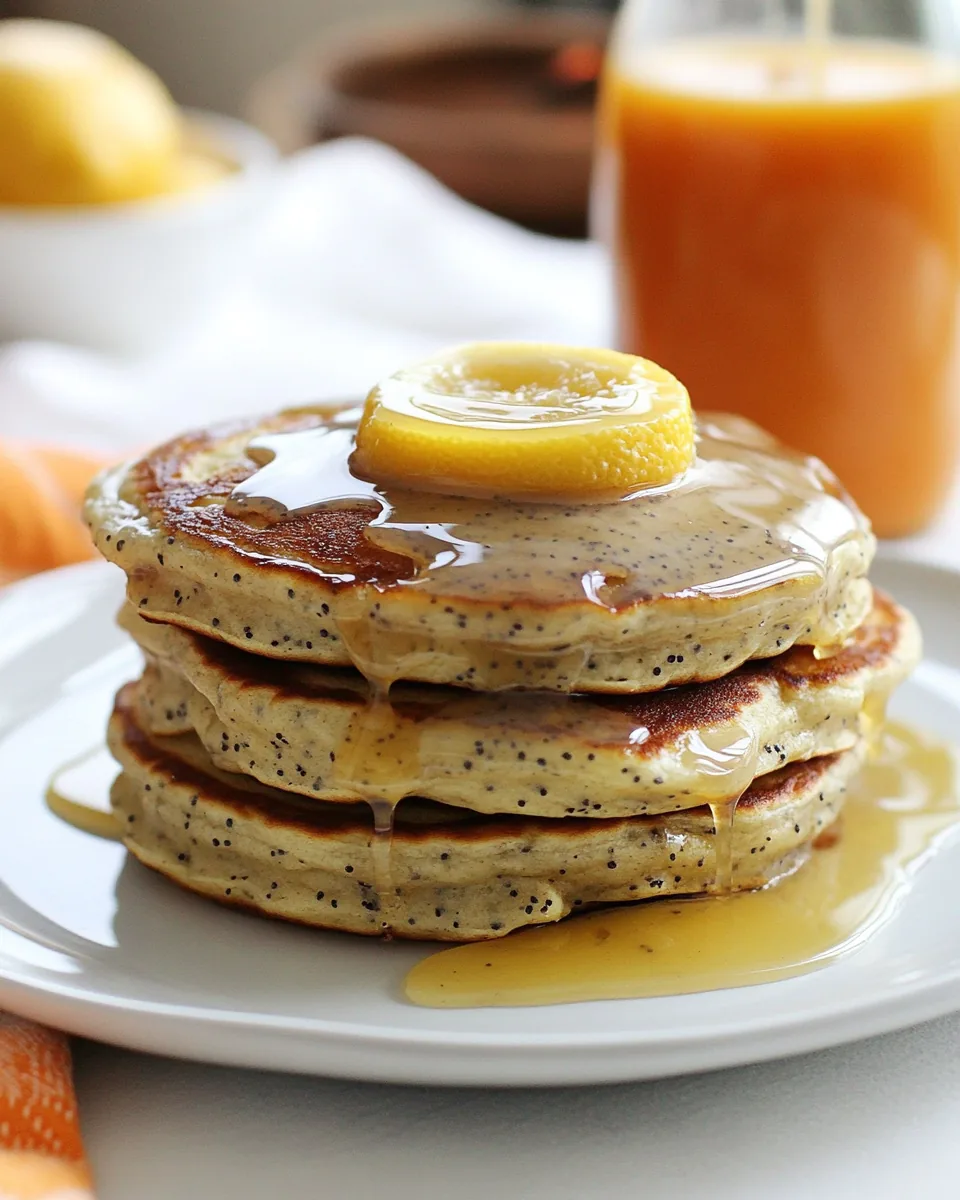 Greek Yogurt Meyer Lemon Poppy Seed Pancakes