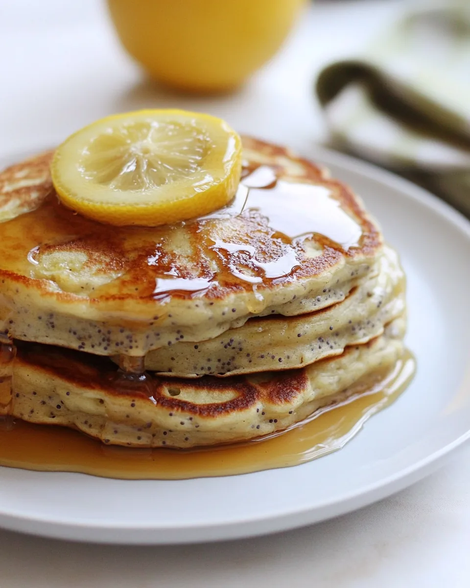 Greek Yogurt Meyer Lemon Poppy Seed Pancakes