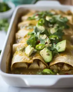 Green Chili Chicken Enchiladas