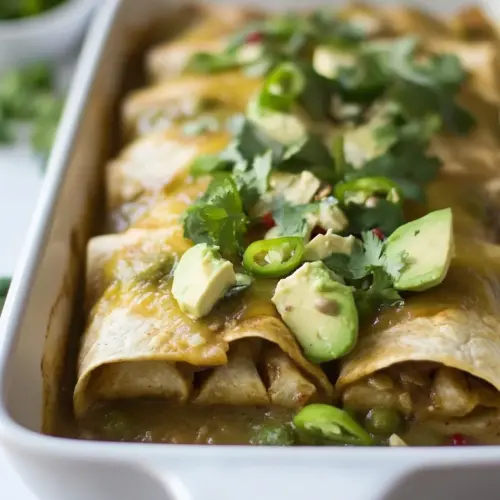 Green Chili Chicken Enchiladas